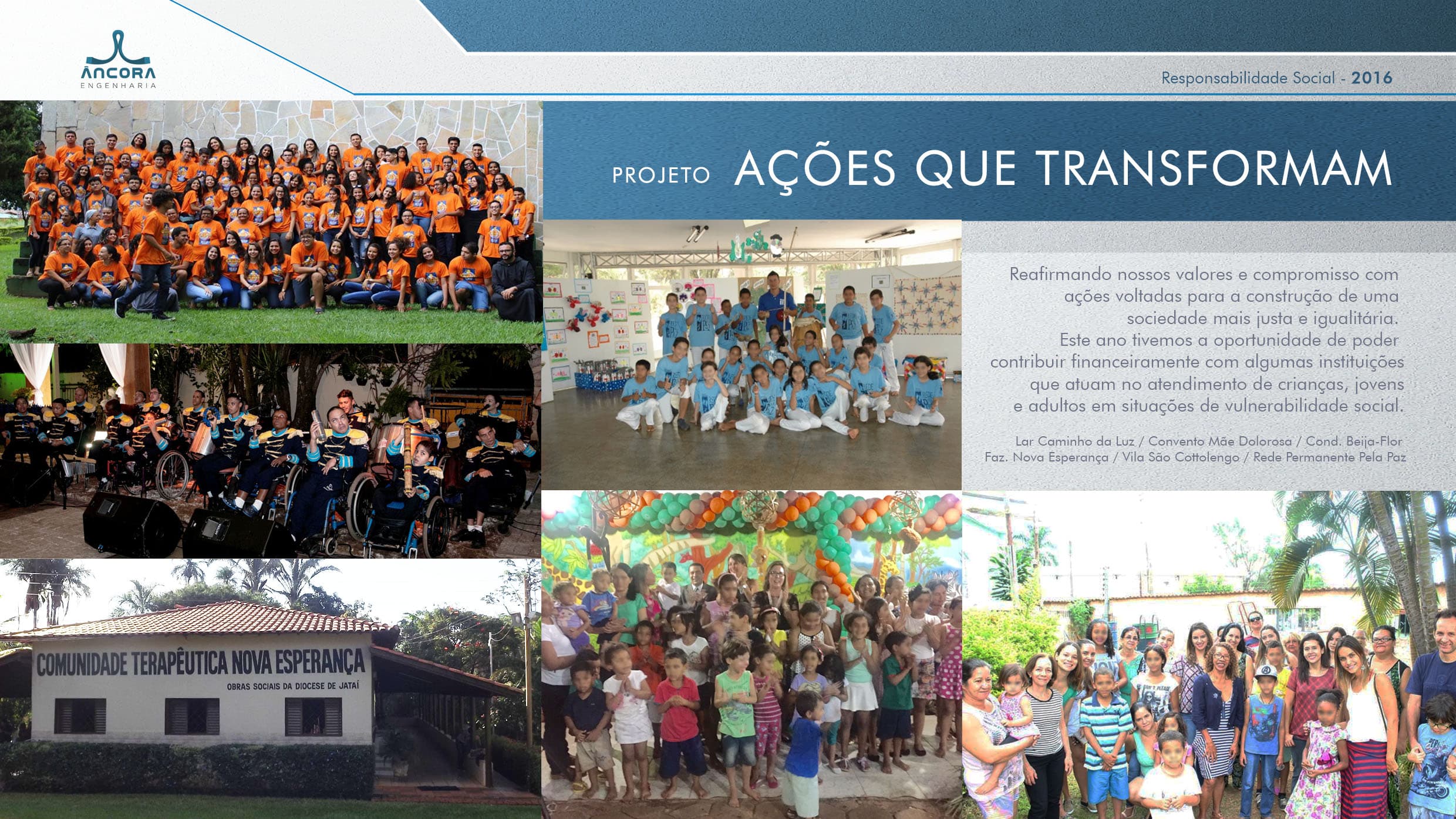 Ações que Transformam – Apoio a Instituições Sociais